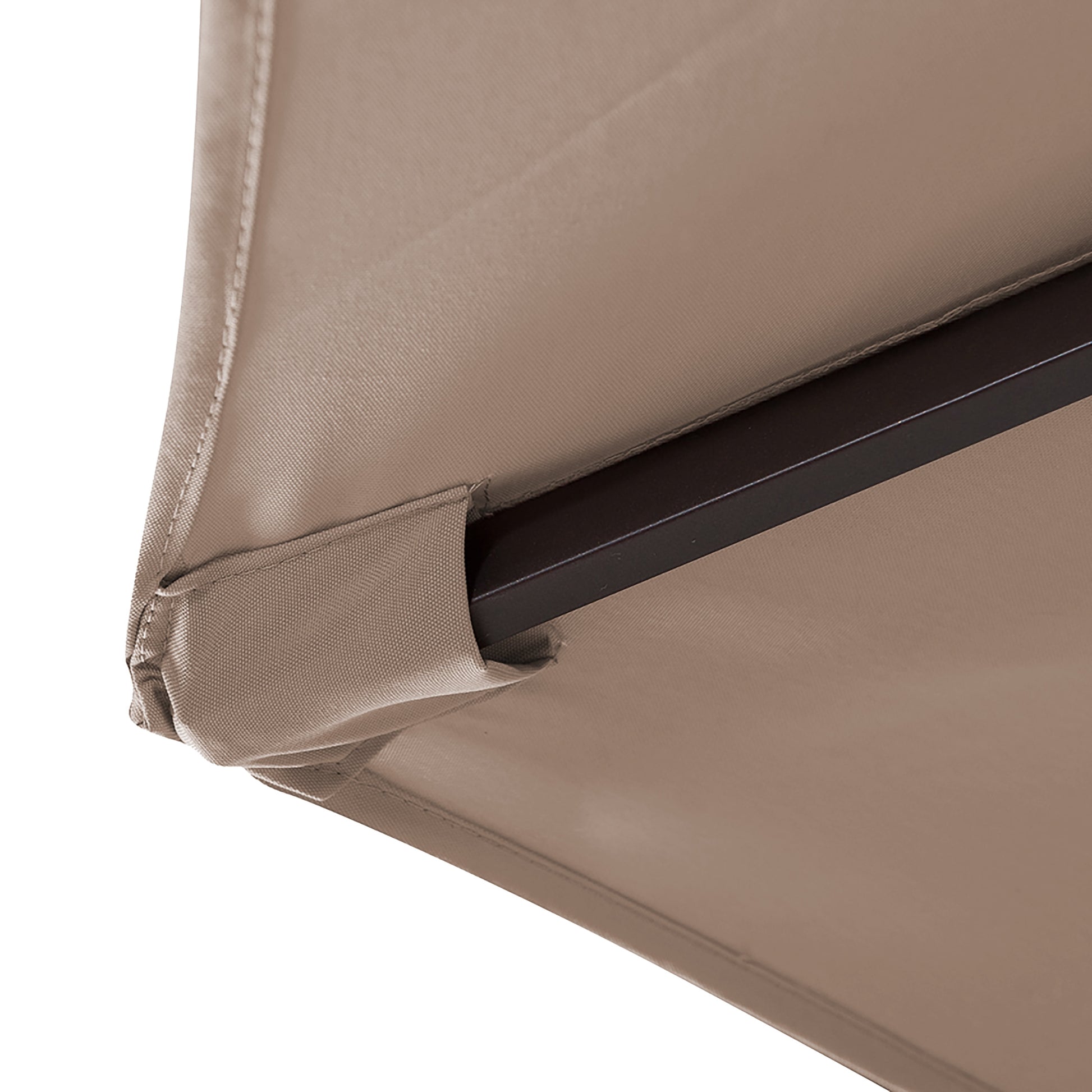 WestinTrends Paolo 9 Ft Outdoor Umbrella, Patio Shade Market Table Umbrella with Push Button Tilt and Easy Open Crank, Beige