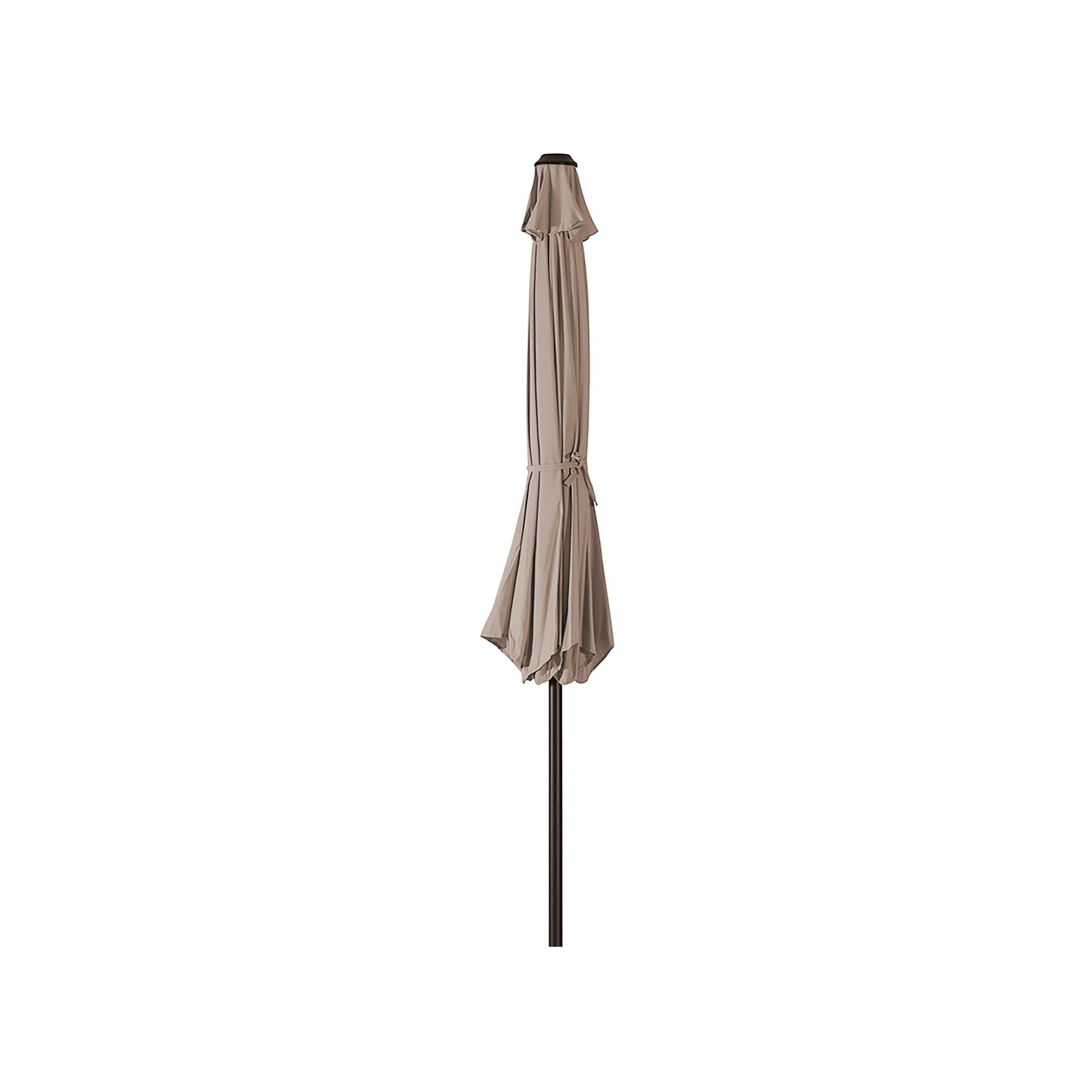 WestinTrends Paolo 9 Ft Outdoor Umbrella, Patio Shade Market Table Umbrella with Push Button Tilt and Easy Open Crank, Beige