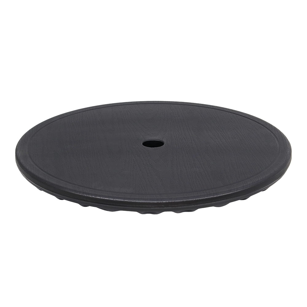 20'' Outdoor Adjustable All Weather Umbrella Table for Beach Patio Garden Poolside Accessory Umbrella Table Top Portable Round Table Fit 38mm (1.49in) Umbrella Pole, Black