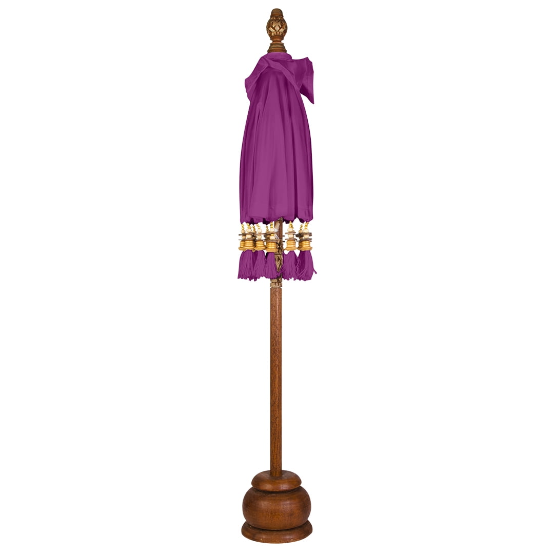 Koyal Wholesale Bali Umbrella Stand, Plum 34-Inch Tall Moroccan Style Home Decor Items, Free Standing Umbrella