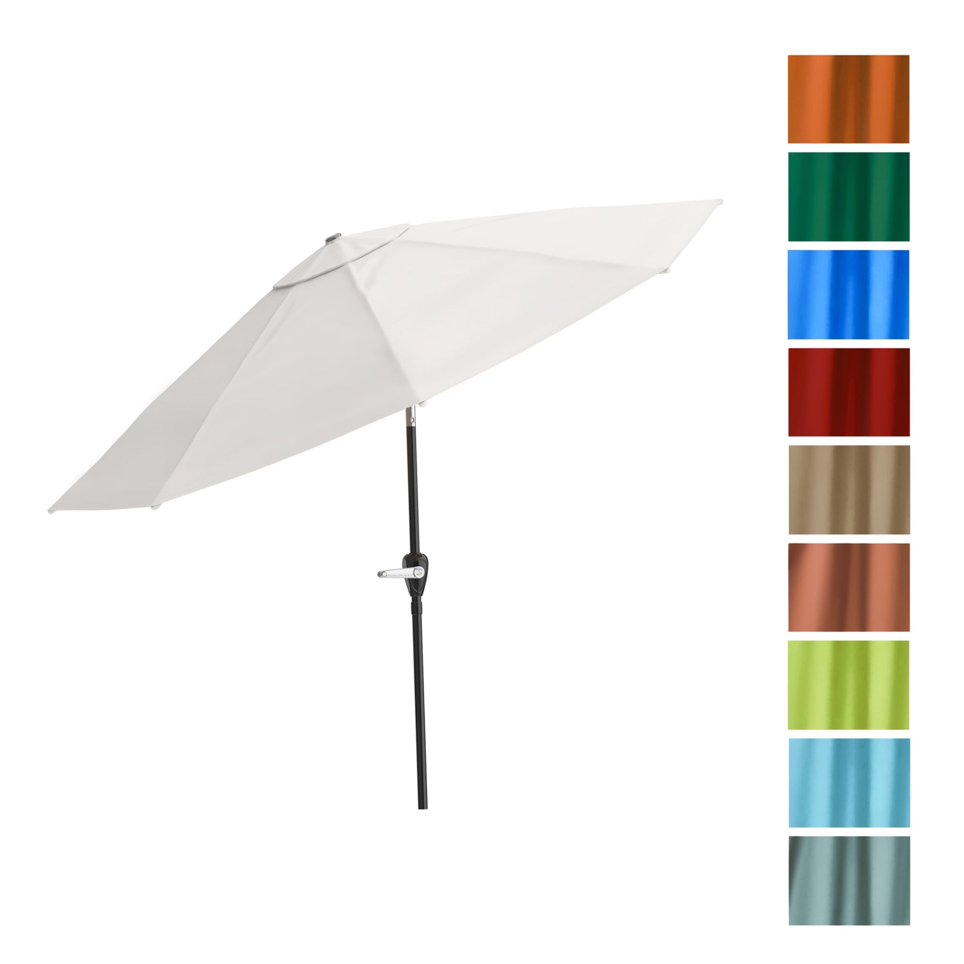 Pure Garden 10FT Patio Umbrella with Auto Tilt and Vented Canopy (Tan)