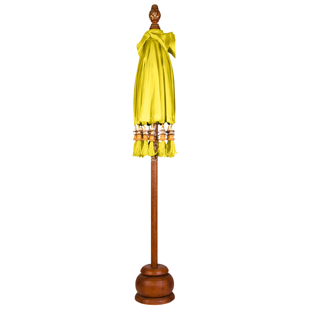 Koyal Wholesale Bali Umbrella Stand, Yellow 34-Inch Tall Moroccan Style Home Decor Items, Free Standing Umbrella