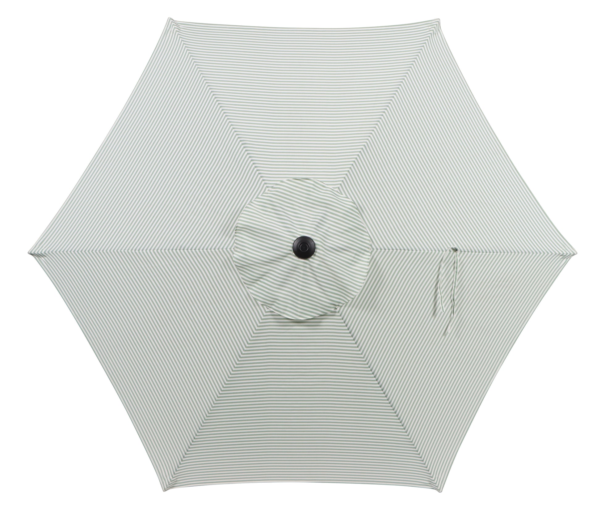 Better Homes & Gardens 7.5' Green Ticking Stripe Push-Up and Tilt Patio Umbrella